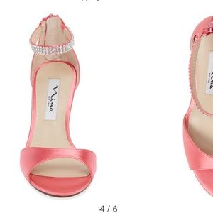 New hot pink Nina Volanda Ankle Strap heels